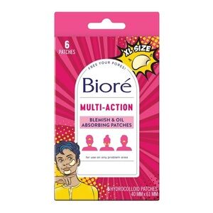 Bioré Pimple Patch, Multi-Action Acne Patches, XL, Blemish and Oil Absorbing